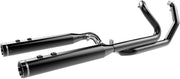 Khrome Werks Black Dominator 2:2 3-Stepped Header, 4.5" Mufflers W/Tracer Tips for 2009-2016 Harley-Davidson Touring Motorcycles