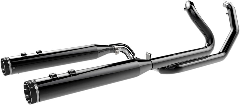 Khrome Werks Eclipse Dominator 2:2 3-Stepped Header, 4.5" Mufflers W/Tracer Tips for 2009-2016 Harley-Davidson Touring Motorcycles