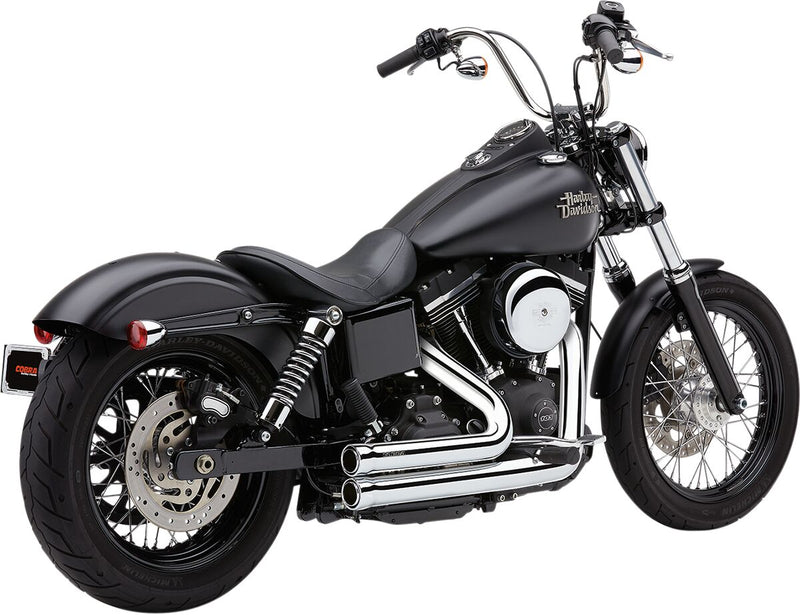 Cobra 909 2 Into 2 Exhaust Kit In Chrome For Harley-Davidson 2006-2011 Dyna Motorcycles