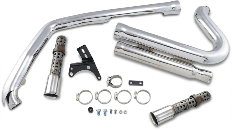 Cobra 909 2 Into 2 Exhaust Kit In Chrome For Harley-Davidson 2006-2011 Dyna Motorcycles