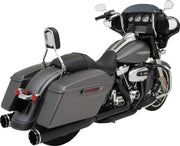 Khrome Werks Black Dominator 2:2 3-Step Header 4.5" Mufflers W/Tracer Tips for 2017-2025 Harley-Davidson Touring Motorcycles