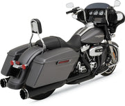 Khrome Werks Black Dominator 2:2 3-Step Header 4.5" Mufflers W/Tracer Tips for 2017-2025 Harley-Davidson Touring Motorcycles