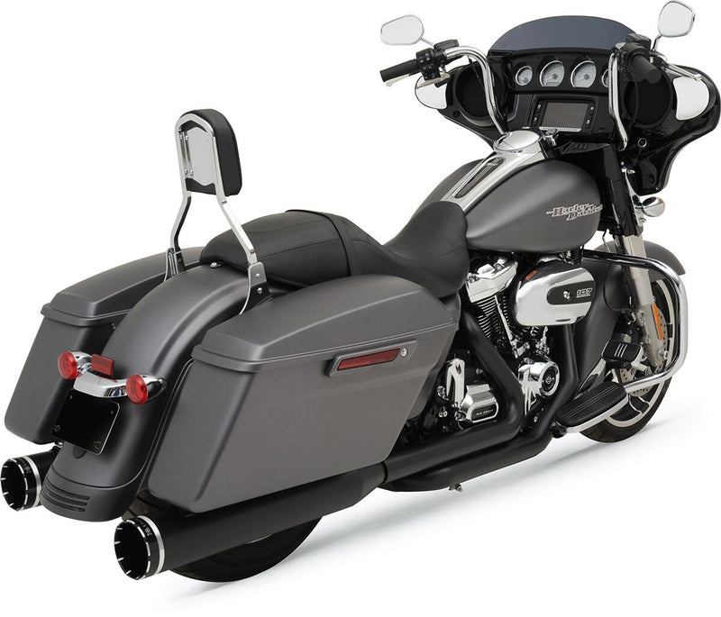 Khrome Werks Black Dominator 2:2 3-Step Header 4.5" Mufflers W/Tracer Tips for 2017-2025 Harley-Davidson Touring Motorcycles
