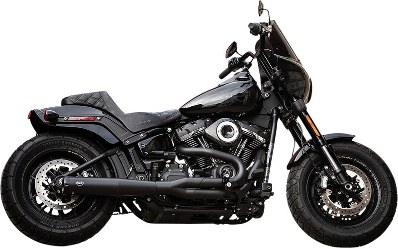 S&S Cycle Black/Black Superstreet 2-into-1 Exhaust System for 2018-2024 Harley-Davidson Softail Black| Ceramic Fitment Harley-Davidson #550-0788