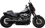 S&S Cycle Black/Black Superstreet 2-into-1 Exhaust System for 2018-2024 Harley-Davidson Softail Black| Ceramic Fitment Harley-Davidson