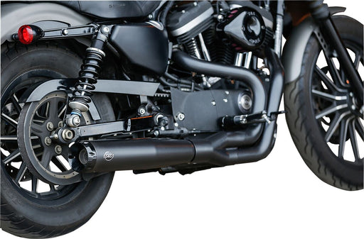 S&S Cycle Black Superstreet 2:1 50 State Exhaust System for 2014-2022 Harley-Davidson Sportster
