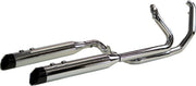 Khrome Werks Chrome Dominator 2:2 3-Stepped Header, 4.5" Mufflers W/Edge Tips for 2017-2025 Harley-Davidson Touring and 2014,2017-2025 Harley-Davidson Trike Motorcycles