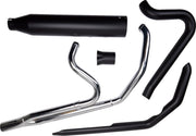 Khrome Werks Black 2 Into 1 System w/Two Step Headers for 2009-2016 Harley-Davidson Touring Motorcycles
