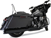 Khrome Werks Black 2 Into 1 Outlaw System w/Three Step Headers for 2017-2025 Harley-Davidson Touring Motorcycles