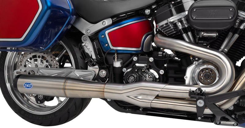 S&S Cycle Superstreet 2 Into 1 Exhaust System for 2018-2024 Harley-Davidson Softail