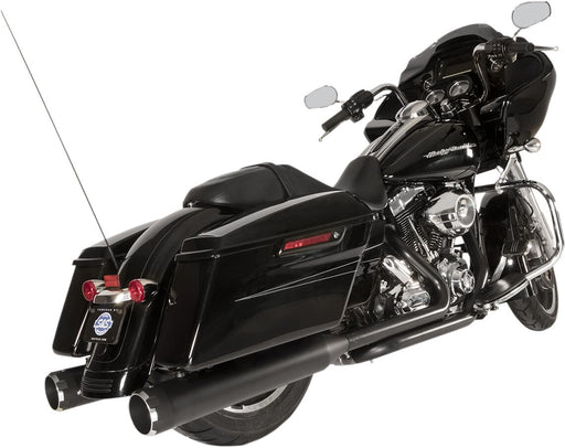 S&S Cycle Black w/Black Thruster Endcaps 2 Into 2 El Dorado Exhaust System for 2009-2016 Harley-Davidson Touring Models
