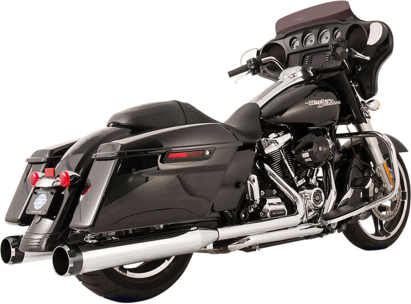 S&S Cycle Chrome w/Black Thruster Endcaps 2 Into 2 El Dorado Exhaust System for 2017-2025 Harley-Davidson Touring Models