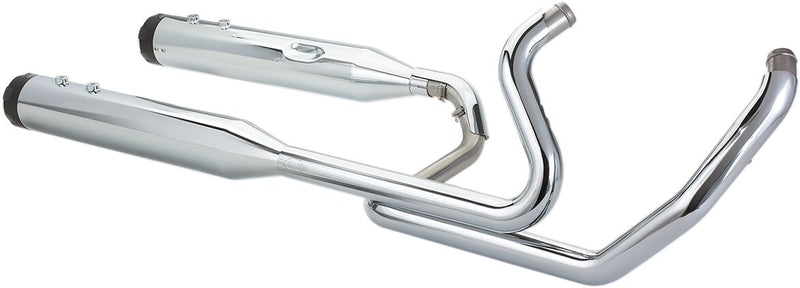 S&S Cycle Chrome w/Black Thruster Endcaps 2 Into 2 El Dorado Exhaust System for 2017-2025 Harley-Davidson Touring Models