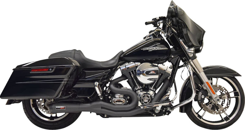 Bassani Black Mega 2:1 Exhaust for 1995-1998 Harley-Davidson Touring Motorcycles