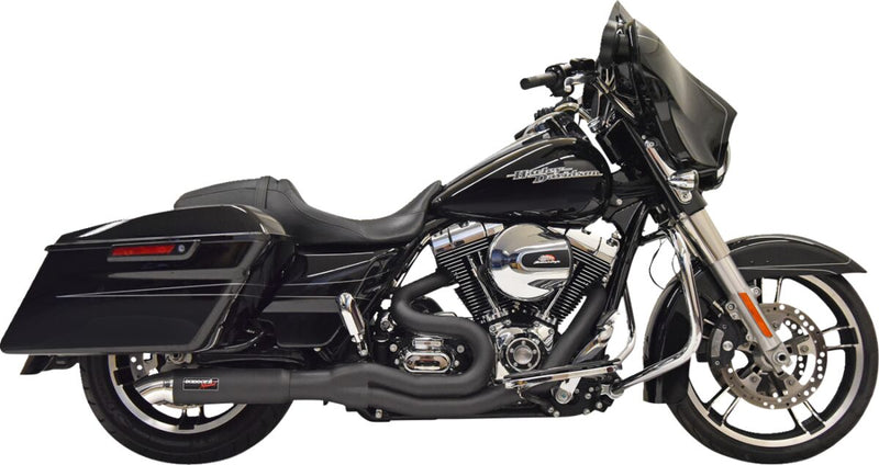 Bassani Black Hotrod 2:1 Exhaust System for 1995-1998 Harley-Davidson Electra Glide and 1995-1998 Harley-Davidson Road King Motorcycles