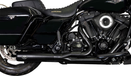 S&S Cycle 2-into-1 Diamondback Exhaust System for 2017-2025 Harley-Davidson Guardian Black Race Stainless Steel