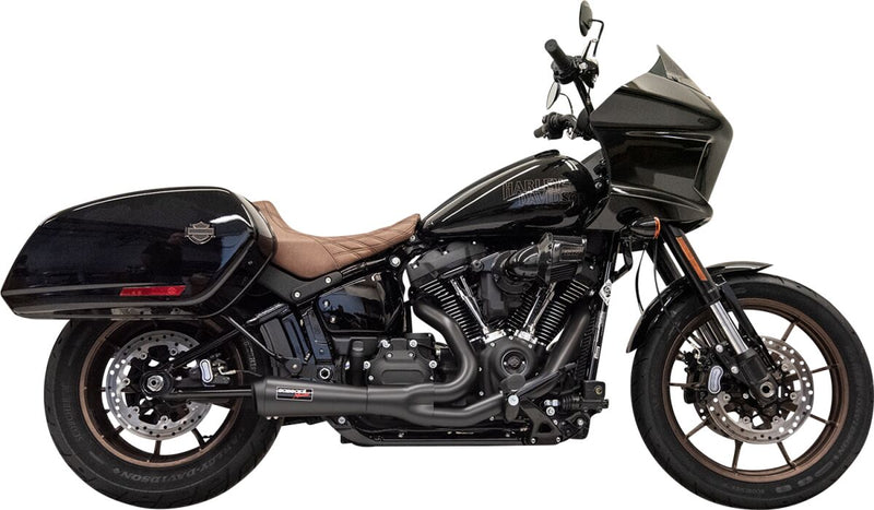 Bassani Black 2:1 Ripper Short Exhaust for 2022,2024 Harley-Davidson Softail Low Rider ST - FXLRST and 2018-2021 Harley-Davidson Softail Sport Glide - FLSB Motorcycles