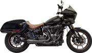 Bassani Black 2:1 Ripper Short Exhaust for 2022,2024 Harley-Davidson Softail Low Rider ST - FXLRST and 2018-2021 Harley-Davidson Softail Sport Glide - FLSB Motorcycles