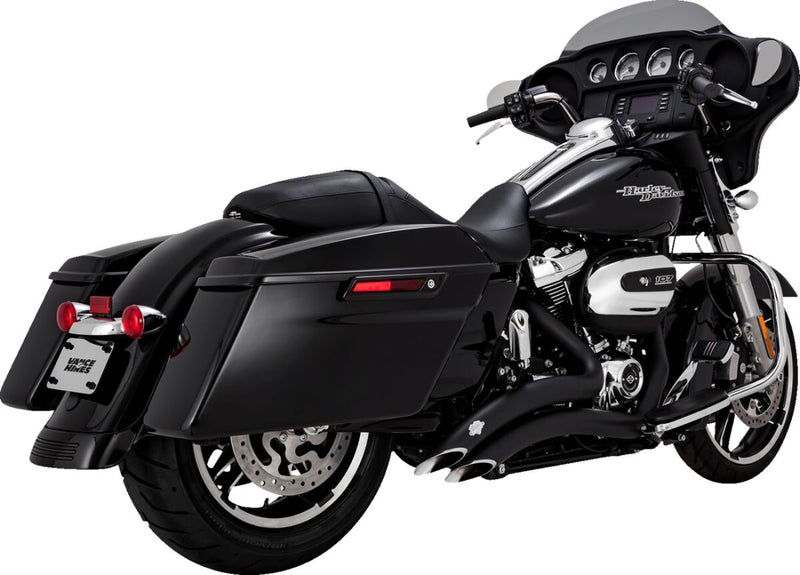 Vance & Hines Big Radius 2 Into 2 Exhaust Kit With PCX Technology In Black For Harley-Davidson 2017-2023 Touring Models