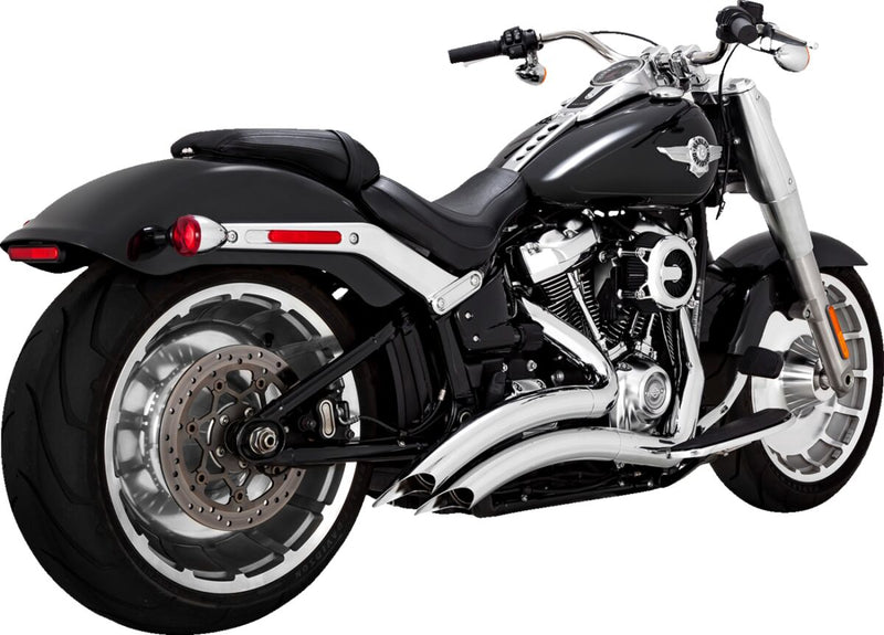 Vance & Hines Big Radius 2 Into 2 Exhaust Kit With PCX Technology In Chrome For Harley-Davidson 2018-2024 Softail Breakout & Fat Boy Models