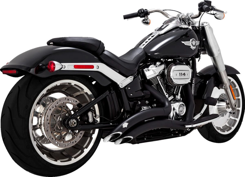 Vance & Hines Big Radius Exhaust Kit With PCX Technology In Black For Harley-Davidson 2018-2024 Softail Fatboy, Breakout & King Models
