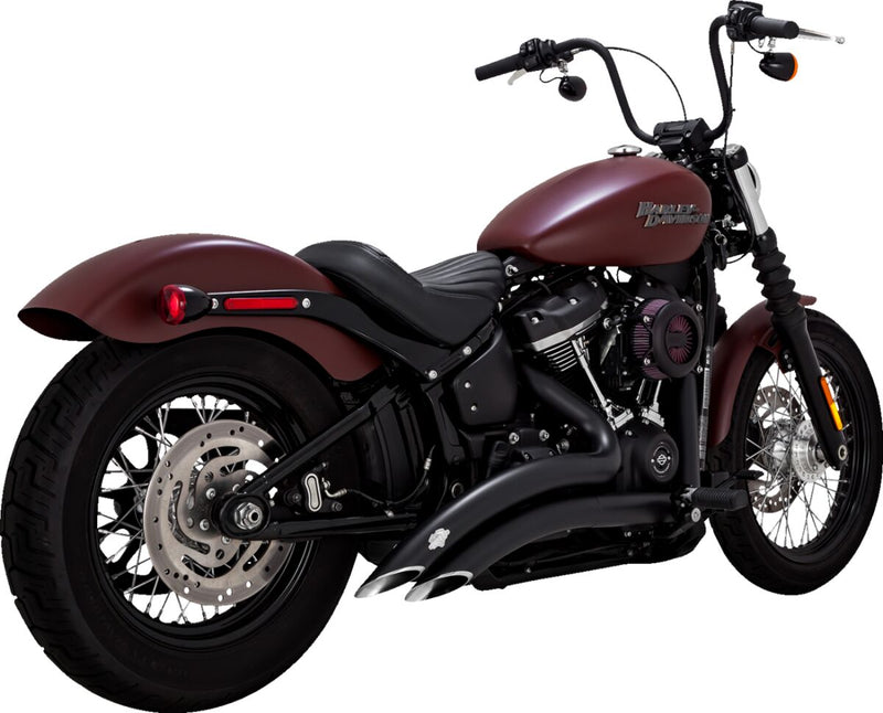 Vance & Hines Big Radius 2 Into 2 Exhaust Kit With PCX Technology In Black For Harley-Davidson 2018-2024 Softail Models
