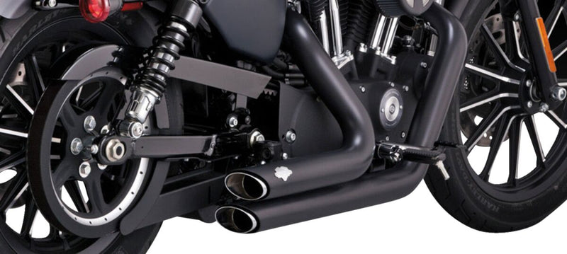 Vance & Hines Shortshots Staggered Exhaust Kit With PCX Technology In Black For 2014-2022 HD Sportster Models