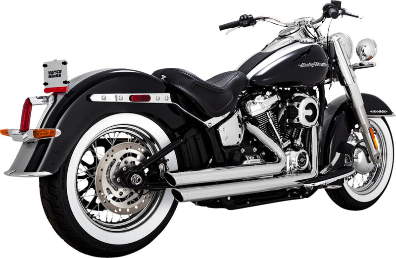 Vance & Hines Big Shots Staggered Exhaust Kit With PCX Technology In Chrome For 2018-2024 Softail Models