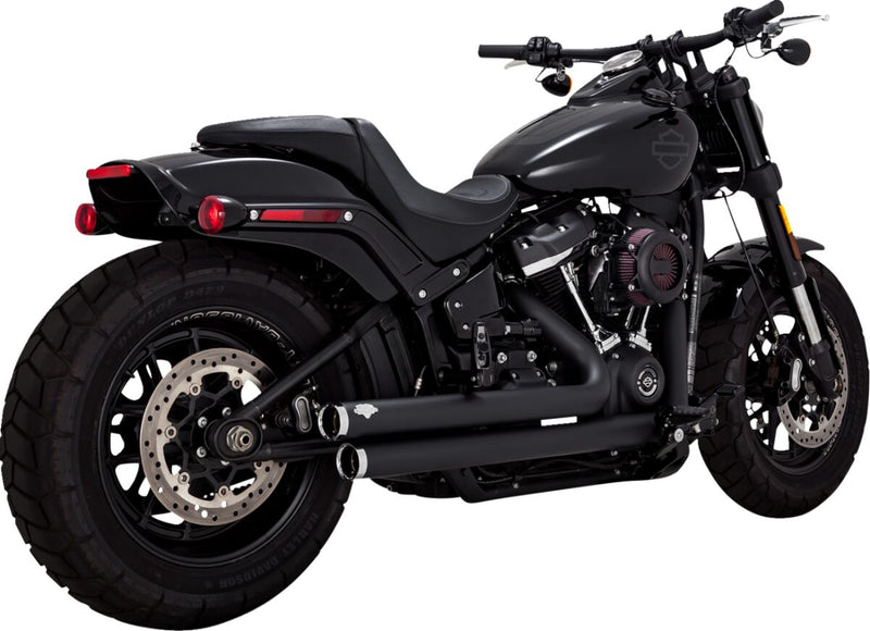 Vance & Hines Big Shots Staggered Exhaust Kit With PCX Technology In Black For Harley-Davidson 2018-2024 Softail Models