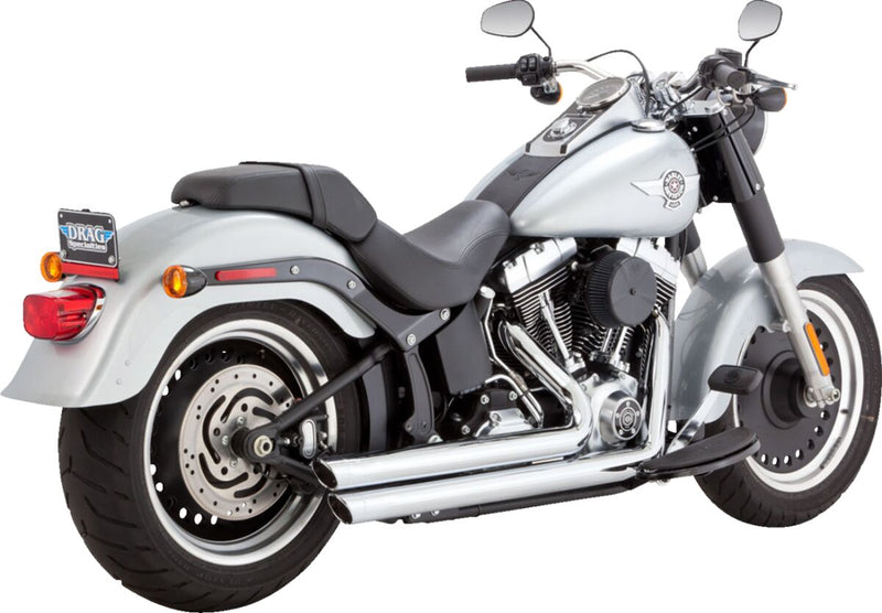 Vance & Hines Big Shots Staggered Exhaust Kit With PCX Technology In Chrome For 1986-2017 Softail Models