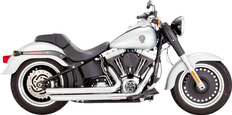 Vance & Hines Big Shots Staggered Exhaust Kit With PCX Technology In Chrome For 1986-2017 Softail Models
