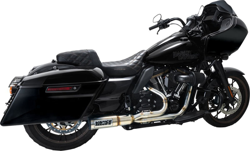 Vance & Hines Hi-Output 2 Into 1 Exhaust Kit With PCX Technology In Brushed Stainless Steel For Harley-Davidson 2017-2024 Touring Models