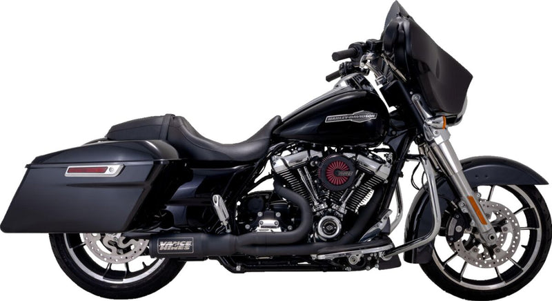 Vance & Hines Hi-Output RR 2 Into 1 Exhaust Kit With PCX Technology In Matte Black For Harley-Davidson 2017-2024 Touring Models