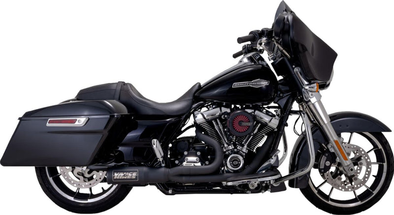 Vance & Hines Hi-Output RR 2 Into 1 Exhaust Kit With PCX Technology In Matte Black For Harley-Davidson 2017-2024 Touring Models