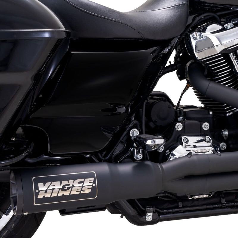 Vance & Hines Hi-Output RR 2 Into 1 Exhaust Kit With PCX Technology In Matte Black For Harley-Davidson 2017-2024 Touring Models
