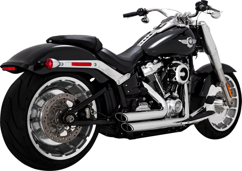 Vance & Hines Shortshots Staggered Exhaust With PCX Technology In Chrome For Harley-Davidson 2018-2024 Softail Fat Boy, Breakout & FXDR Models