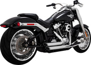 Vance & Hines Shortshots Staggered Exhaust With PCX Technology In Chrome For Harley-Davidson 2018-2024 Softail Fat Boy, Breakout & FXDR Models
