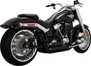 Vance & Hines Shortshots Staggered Exhaust With PCX Technology In Black For Harley-Davidson 2018-2024 Softail Fat Boy, Breakout & FXDR Models
