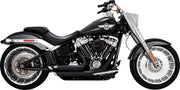 Vance & Hines Shortshots Staggered Exhaust With PCX Technology In Black For Harley-Davidson 2018-2024 Softail Fat Boy, Breakout & FXDR Models