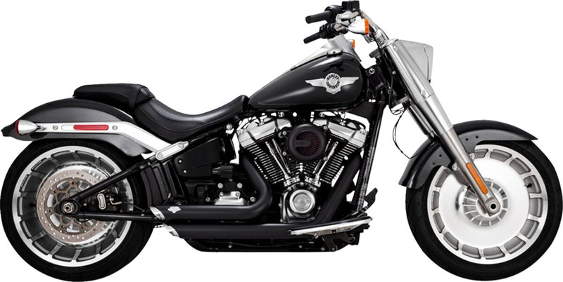 Vance & Hines Shortshots Staggered Exhaust With PCX Technology In Black For Harley-Davidson 2018-2024 Softail Fat Boy, Breakout & FXDR Models