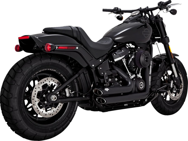 Vance & Hines Shortshots Staggered Exhaust With PCX Technology In Black For Harley-Davidson 2018-2024 Softail Models