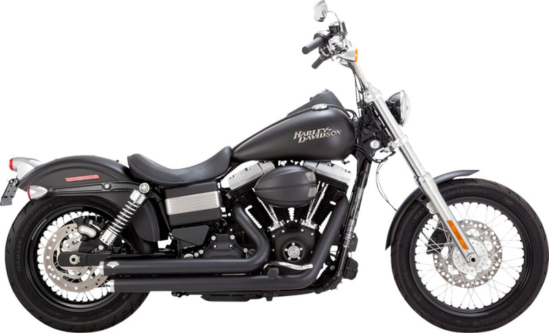 Vance & Hines Big Shots Staggered Exhaust Kit With PCX Technology In Black For Harley-Davidson 2006-2017 Dyna Models