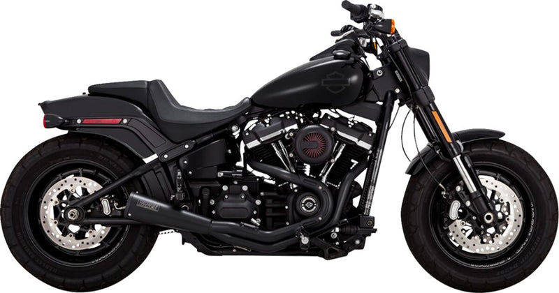 Vance & Hines Stainless 2 Into 1 Upsweep Exhaust Kit With PCX Technology In Black For Harley-Davidson 2018-2024 Softail Models
