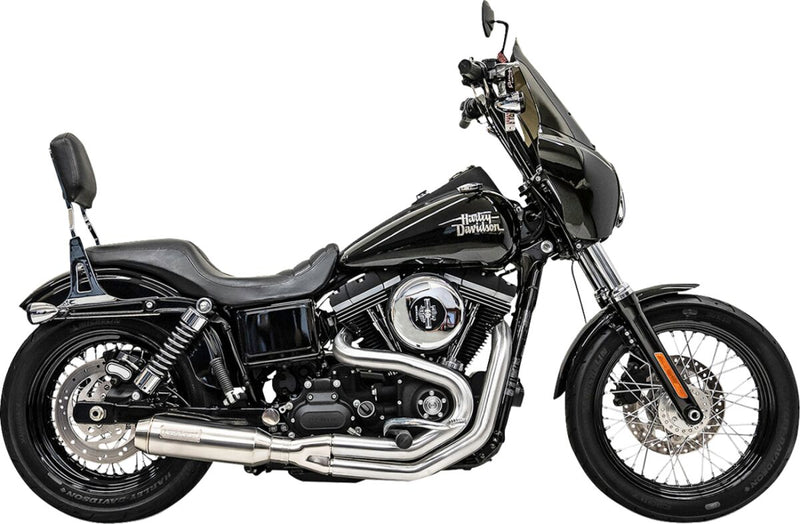 Bassani 2-into-1 Mid-Length Super Bike Exhaust System for 2006-2017 Harley-Davidson Dyna Motorcycles