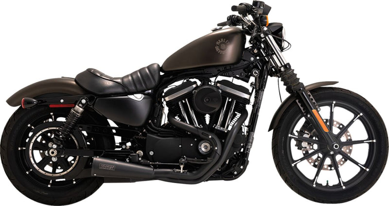 Vance & Hines 2 Into 1 Upsweep Exhaust Kit With PCX Technology In Black For Harley-Davidson 2004-2013 Sportster Models