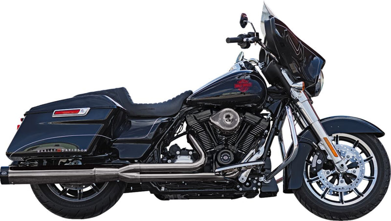 S&S Cycle 2-into-1 Sidewinder® Exhaust System for 2017-2025 Harley-Davidson Lava Chrome Race #550-1087