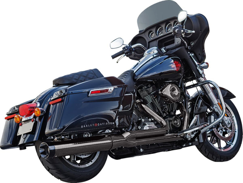 S&S Cycle 2-into-1 Sidewinder® Exhaust System for 2017-2025 Harley-Davidson Lava Chrome Race #550-1087
