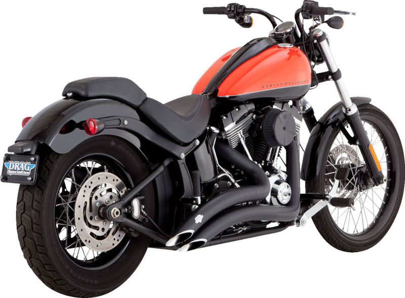 Vance & Hines Big Radius 2 Into 2 Performance Exhaust Kit NON-PCX In Black For Harley-Davidson 1986-2017 Softail Motorcycles