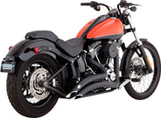 Vance & Hines Big Radius 2 Into 2 Performance Exhaust Kit NON-PCX In Black For Harley-Davidson 1986-2017 Softail Motorcycles