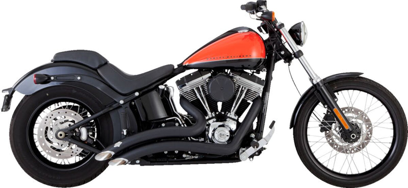 Vance & Hines Big Radius 2 Into 2 Performance Exhaust Kit NON-PCX In Black For Harley-Davidson 1986-2017 Softail Motorcycles